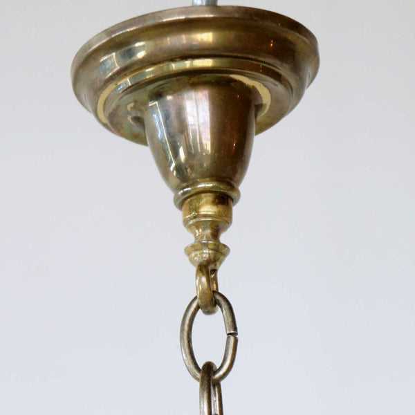 Vintage Small American Brass Six-Light Chandelier