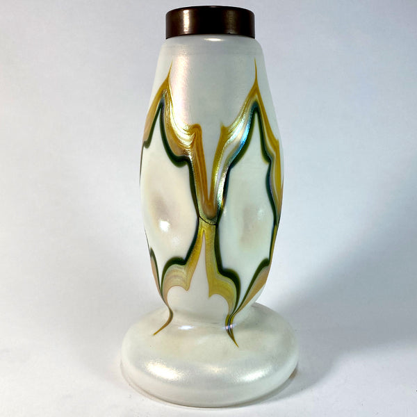 Small American Art Nouveau Blown Glass Table Lamp Base
