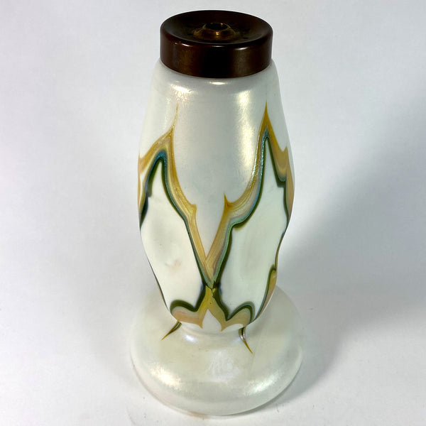 Small American Art Nouveau Blown Glass Table Lamp Base