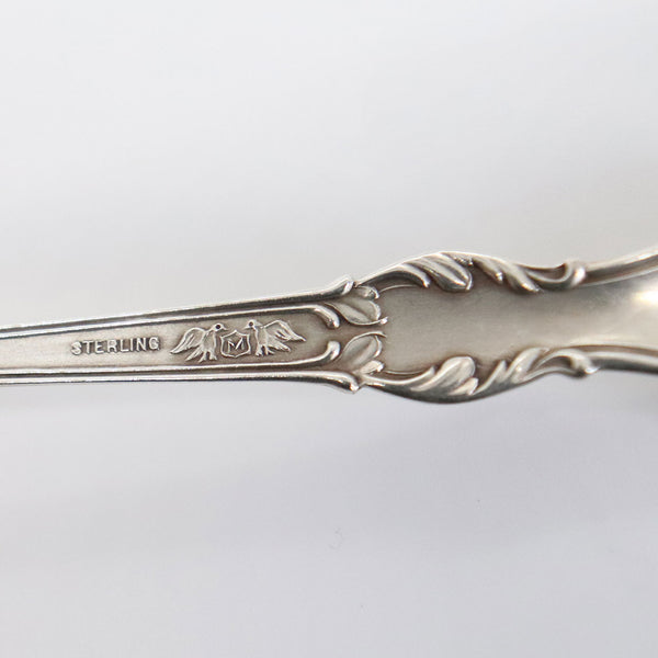 American Baker-Manchester Gilt Sterling Silver Pierced Olive Serving Spoon