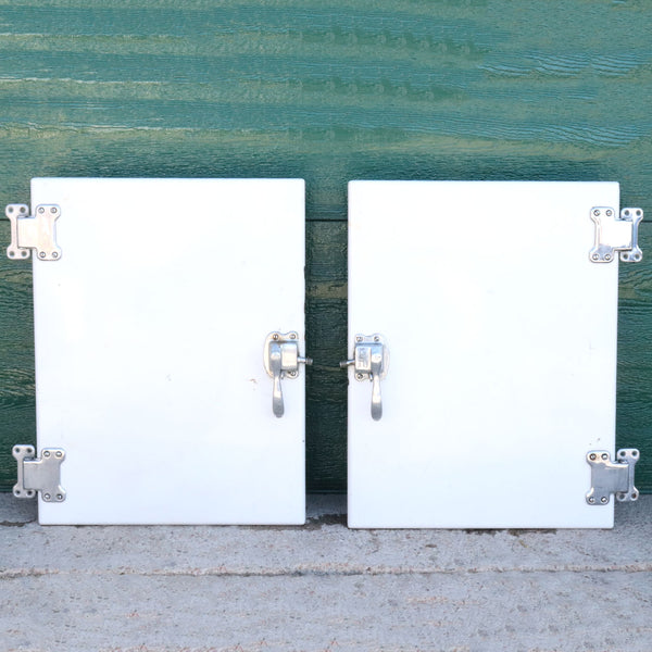 Set Four American General Electric Belcaro Mansion Enameled Steel Built-In Refrigerator Doors