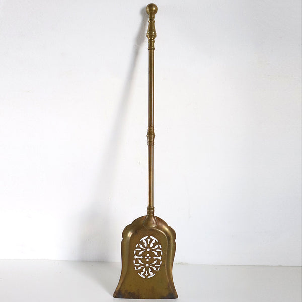 Victorian Pierced Brass Fireplace Shovel