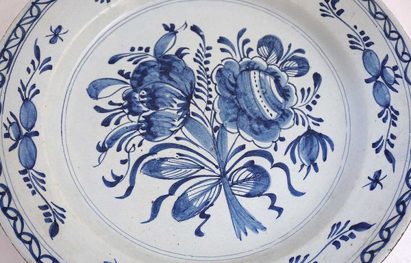 Dutch Delft Blue and White Faience Charger Plate
