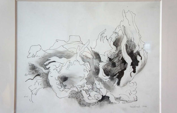 VANCE HALL KIRKLAND Mixed Media on Paper, Of Rock and Root Forms - A Rocky Mountain Abstraction