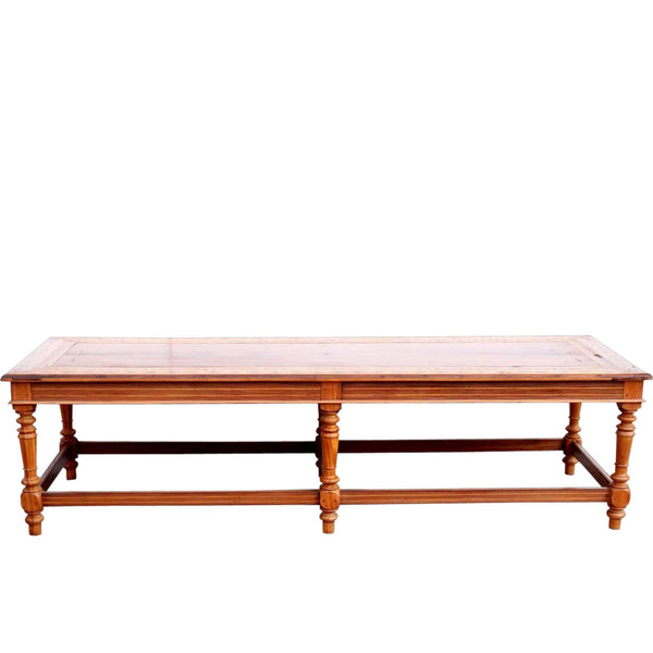 Large Indo-Portuguese Inlaid Satinwood Low Table / Bench