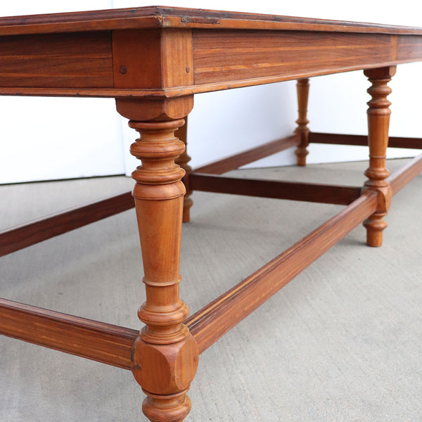 Large Indo-Portuguese Inlaid Satinwood Low Table / Bench