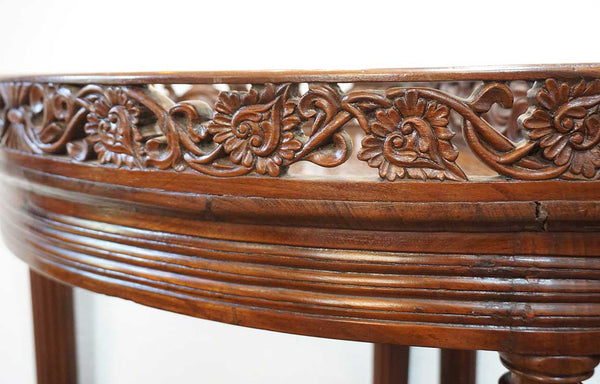 Pair of Indo-Portuguese Mahogany Corner Gallery Tables
