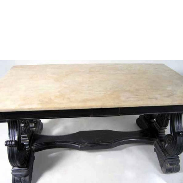Pair of Anglo Indian Regency Rosewood and Marble Library Tables