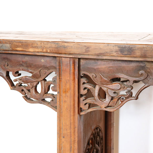 Long Chinese Ming Style Walnut Console Altar Table
