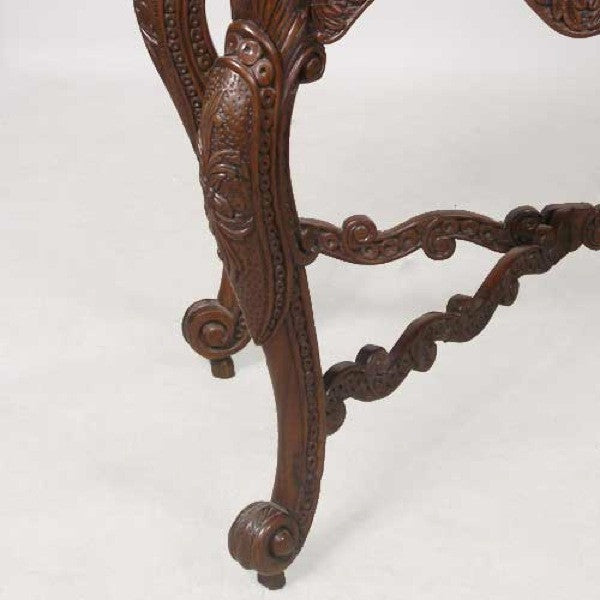Anglo Indian Carved Rosewood Console / Writing Table