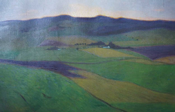 FRITZ EDVARD KARFVE Oil on Canvas Painting, Countryside Landscape