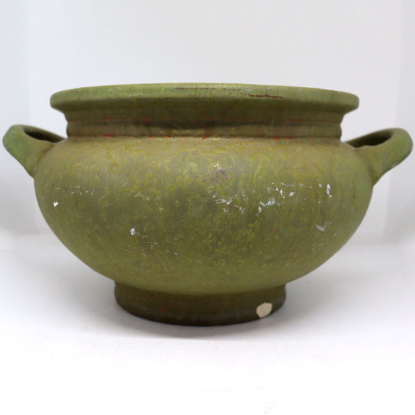 Rare American Early Roseville Pottery Carnelian Matte Green Glaze Planter