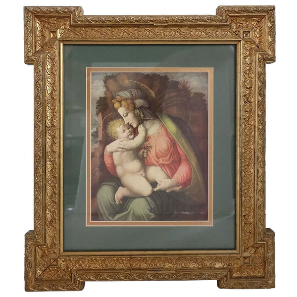 After Bachiacca (Francesco Ubertini) Lithograph, Madonna and Child in a Landscape