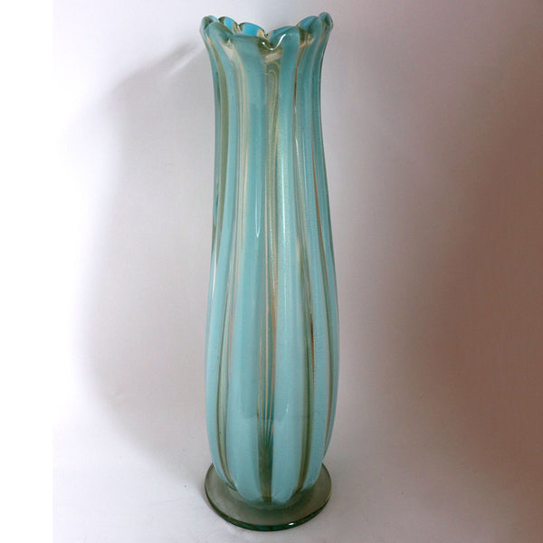 Very Large Italian Murano Archimede Seguso for Camer Glass 20.5-inch Vase