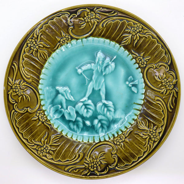 German Villeroy & Boch Schramberg Majolica Pottery Elf/Gnome Plate