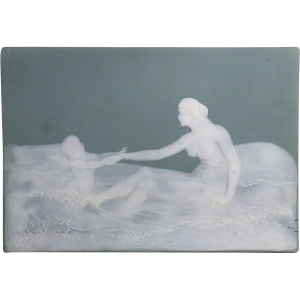 French Camille Tharaud Limoges Pate-sur-Pate Bisque Porcelain Plaque
