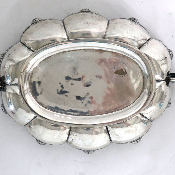Large Heavy Mexican Sanborns Sterling Silver Aztec Rose Two-Handle Bowl