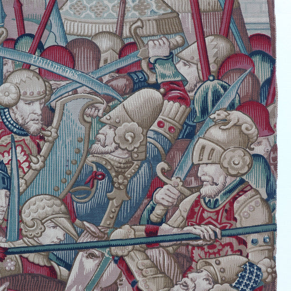 Continental Medieval Style Printed Wall Tapestry Covering, The War of Troy