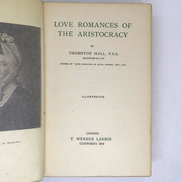 Book: Love Romances of the Aristocracy by Thornton Hall (W. de Redman Greenwood)