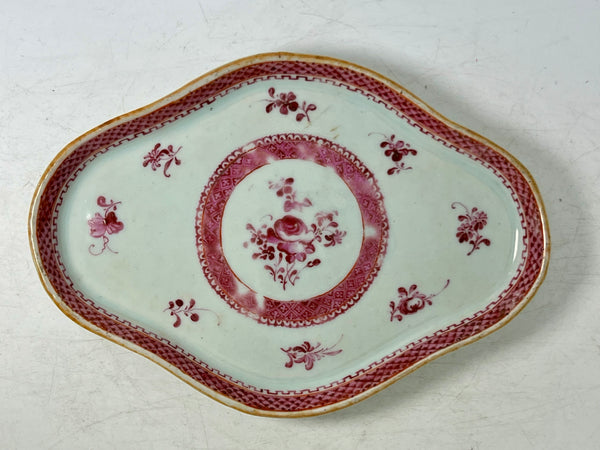Pair of Chinese Export Qianlong Porcelain Famille Rose Trays