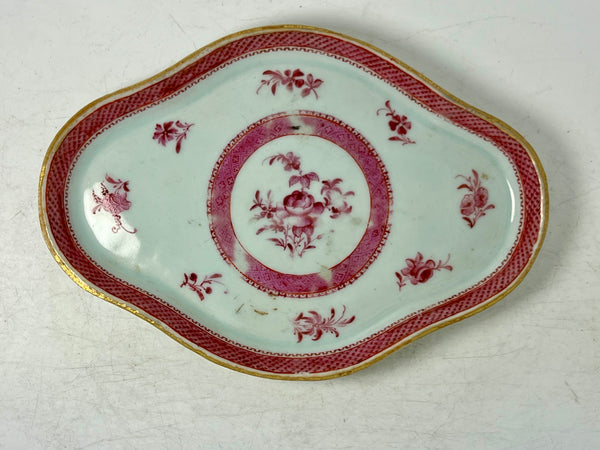 Pair of Chinese Export Qianlong Porcelain Famille Rose Trays