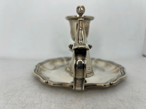 English Georgian T. J. & N. Creswick Sterling Silver Chamberstick and Snuffer