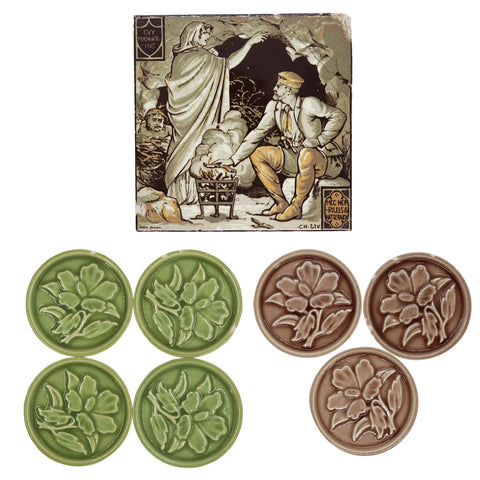Lot 0399 | English John Moyr Smith for Minton's and American Majolica Tiles (8)