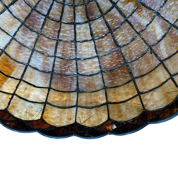 American Leaded Caramel Marbleized Mosaic Glass Hanging Light Shade