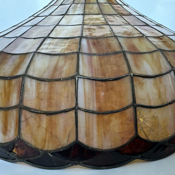 American Leaded Caramel Marbleized Mosaic Glass Hanging Light Shade