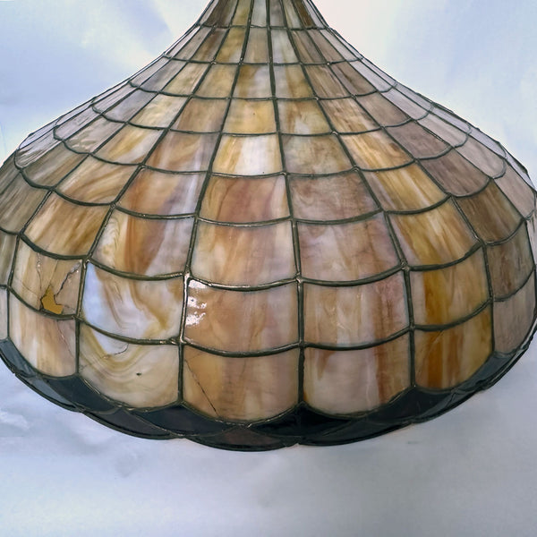 American Leaded Caramel Marbleized Mosaic Glass Hanging Light Shade