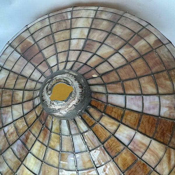 American Leaded Caramel Marbleized Mosaic Glass Hanging Light Shade