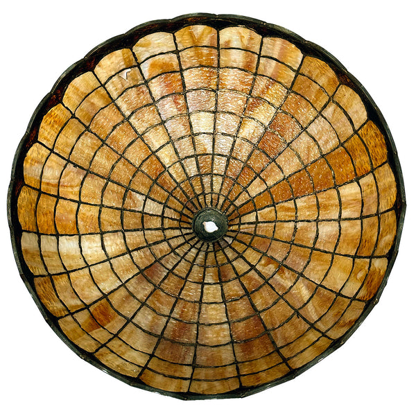 American Leaded Caramel Marbleized Mosaic Glass Hanging Light Shade