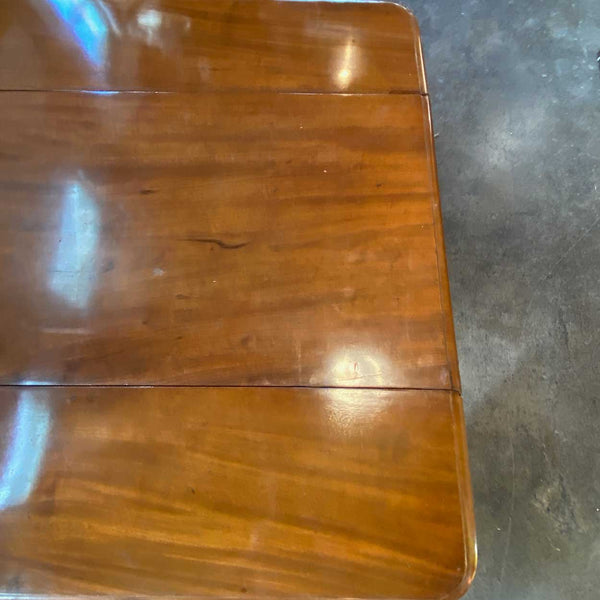 English Regency Flame Mahogany Drop-Leaf Pembroke Pedestal Table