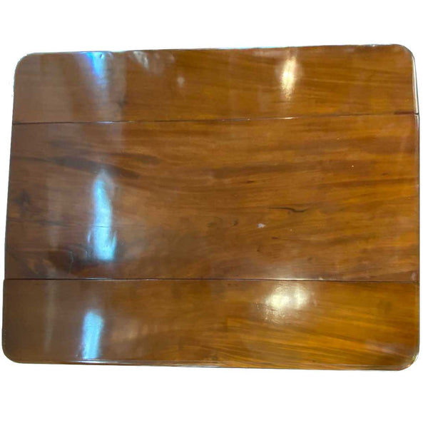 English Regency Flame Mahogany Drop-Leaf Pembroke Pedestal Table