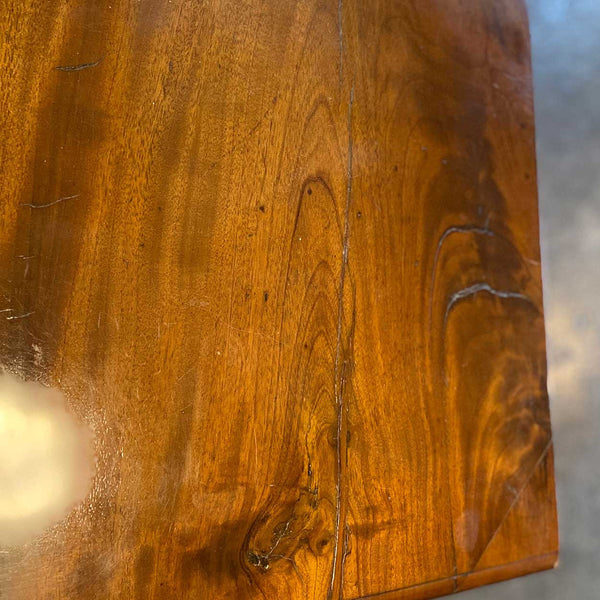 English Regency Flame Mahogany Drop-Leaf Pembroke Pedestal Table