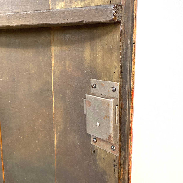 English Georgian Painted Pine Bowfront Hanging Corner Cabinet