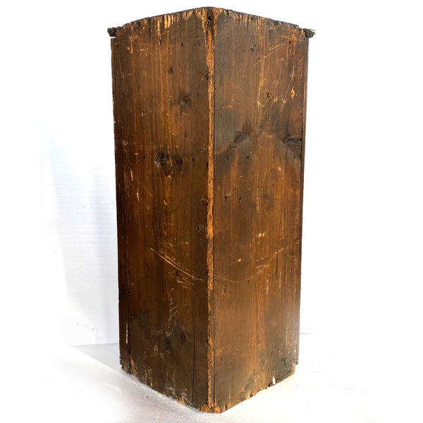 English Georgian Painted Pine Bowfront Hanging Corner Cabinet