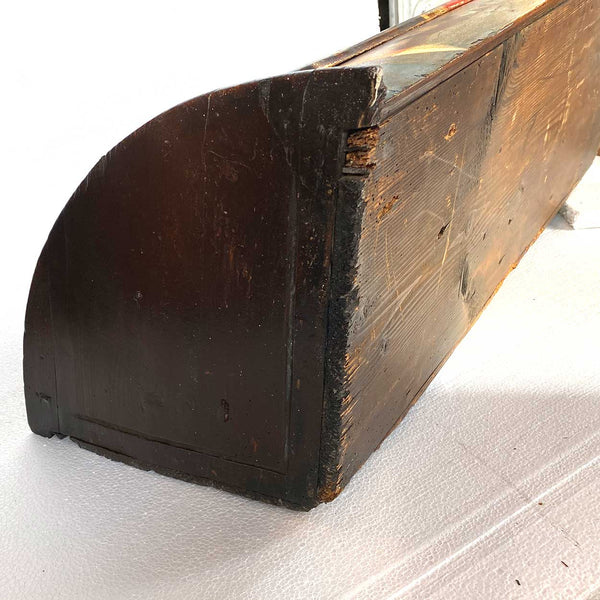 English Georgian Painted Pine Bowfront Hanging Corner Cabinet