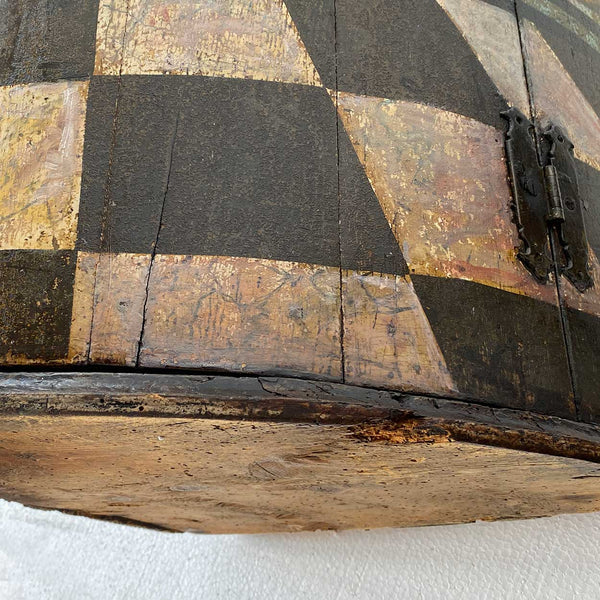 English Georgian Painted Pine Bowfront Hanging Corner Cabinet