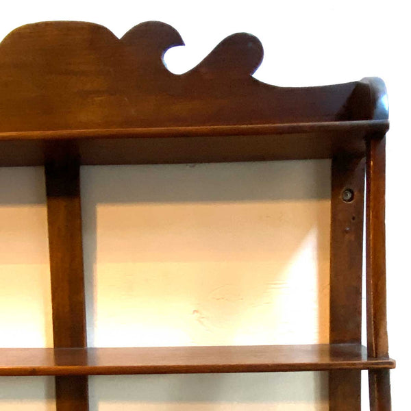 Small American New England Chippendale Style Mahogany Open Wall Shelf