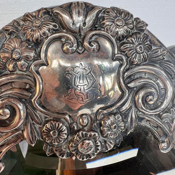 English Frederick Brasted Sterling Silver Dressing Table Mirror
