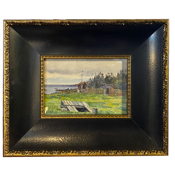 GUNNAR WIDFORSS Watercolor on Paper Painting, Östhammar, Sweden