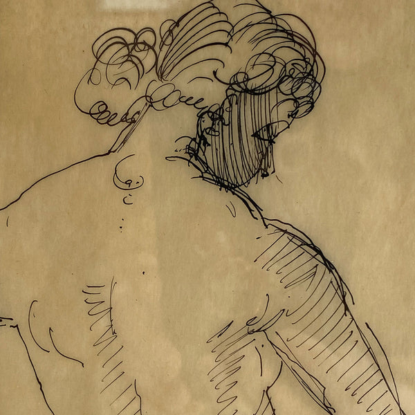 ANDRE DERAIN Ink Drawing on Paper, Femme nue de Dos