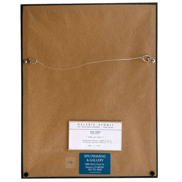 ANDRE DERAIN Ink Drawing on Paper, Femme nue Debout