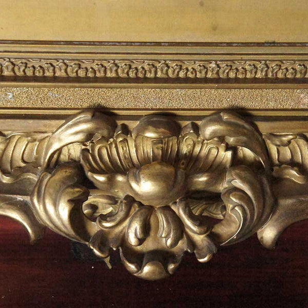 Very Large American Victorian Giltwood and Gesso Painting/Mirror Frame