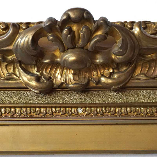 Very Large American Victorian Giltwood and Gesso Painting/Mirror Frame
