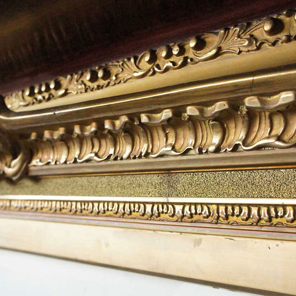 Very Large American Victorian Giltwood and Gesso Painting/Mirror Frame