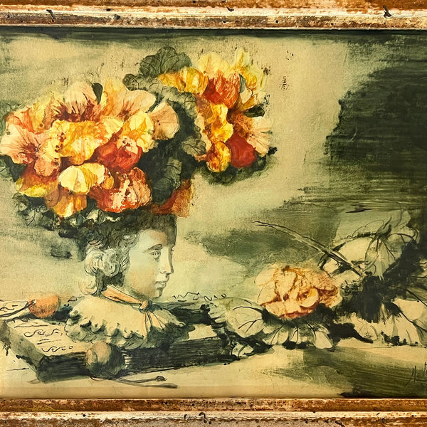CONGER METCALF Drawing and Monotype on Paper, Still Life