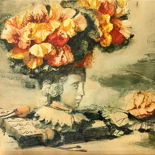 CONGER METCALF Drawing and Monotype on Paper, Still Life