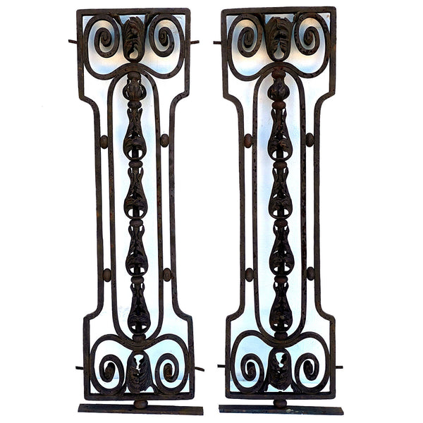 French Hand Forged Wrought Iron Balcony / Staircase Balusters [17 pieces]